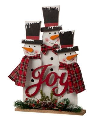 Wooden Snowman Family Table or Standing Decor