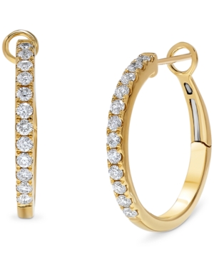 image of Diamond Hoop Earrings (1/2 ct. t.w.) in 14k Gold