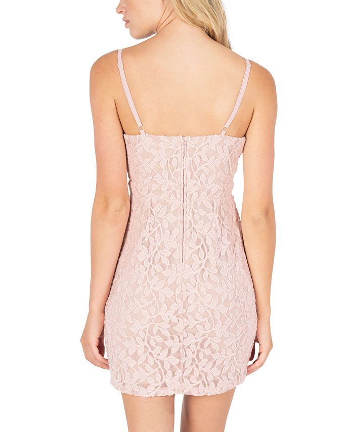 Speechless Juniors' Glitter Lace Bodycon Dress Macy's