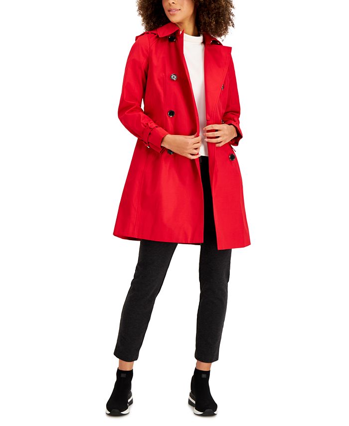 Michael Kors Hooded Belted Trench Coat - Macy's