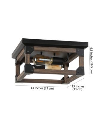 Cheshire 2-Light Rustic Farmhouse LED Flush Mount