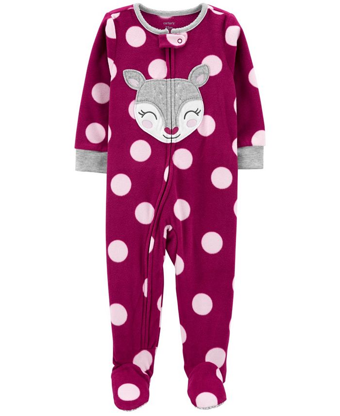 Carters baby best sale girl fleece pajamas