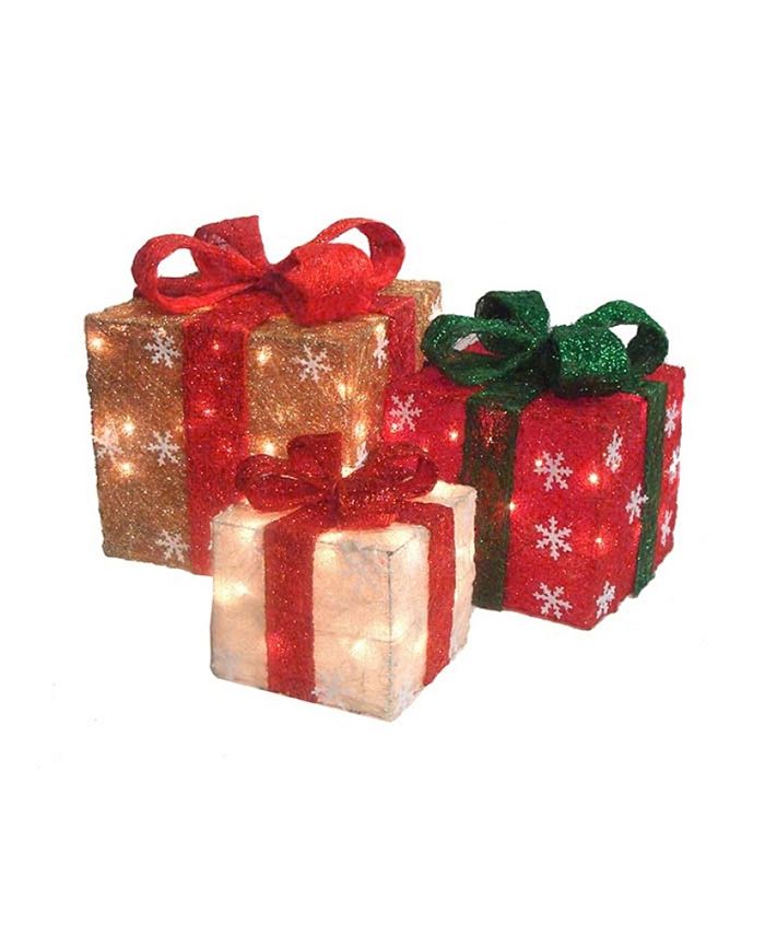 Northlight Lighted Gi Boxes Christmas Outdoor Decorations - Macy's