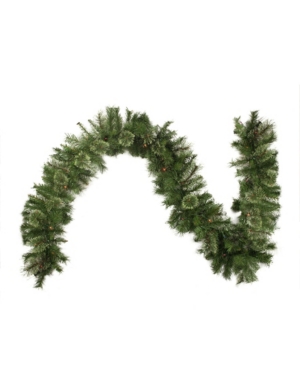 Northlight Pre-lit Mixed Cashmere Pine Artificial Christmas Garland-multi-colour Lights In Green