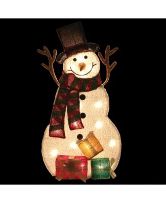 Lighted Snowman with Gis Outdoor Christmas Decoration