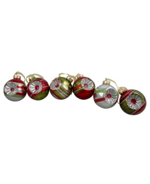 Northlight 6 Count And 2-finish Retro Reflector Christmas Ball Ornaments In Silver