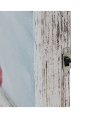 Distressed Frame Vintage-Like Vw Car LED Lighted Christmas Canvas