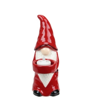 Northlight Ceramic Christmas Gnome Tealight Candle Holder