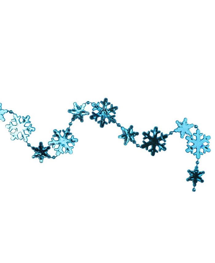 Northlight Shiny Snowflakes Beaded Christmas Garland-Unlit - Macy's
