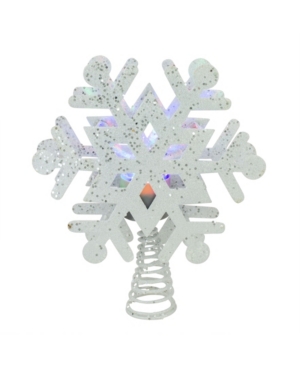Northlight Lighted Snowflake Christmas Tree Topper In White
