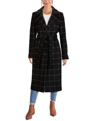 Jones New York - Single-Breasted Belted Maxi Coat