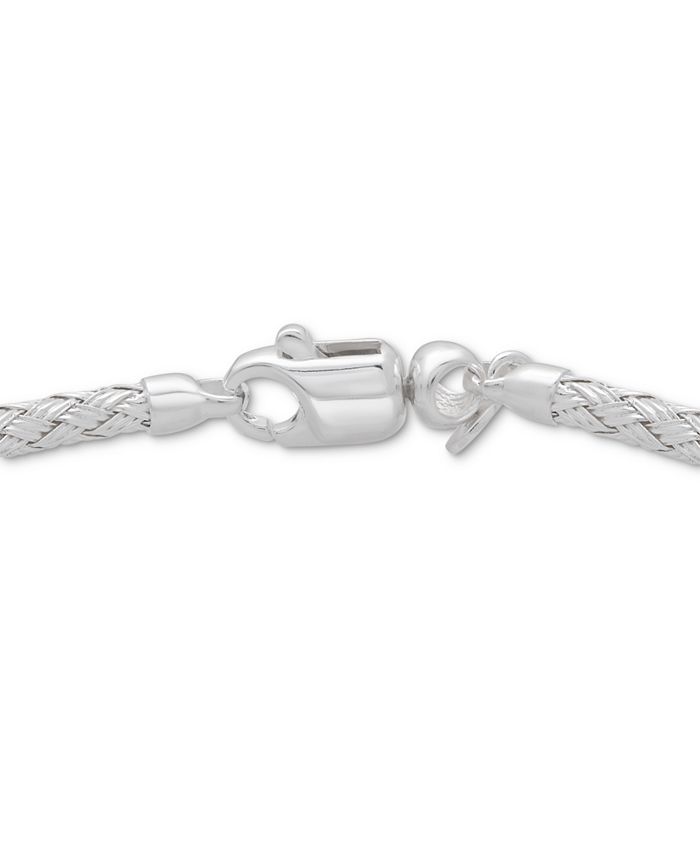 Macy's - Cubic Zirconia Bar Woven Link Bracelet in Sterling Silver