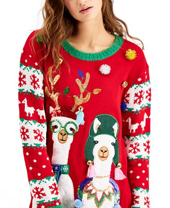 Holiday store llama sweater