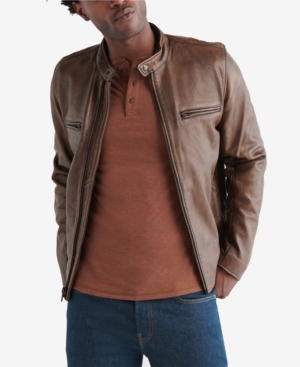 Lucky Brand Men's Retro Leather Jacket
