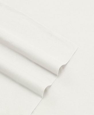Eddie Bauer Jersey Knit Solid Sheet Set Bedding In White