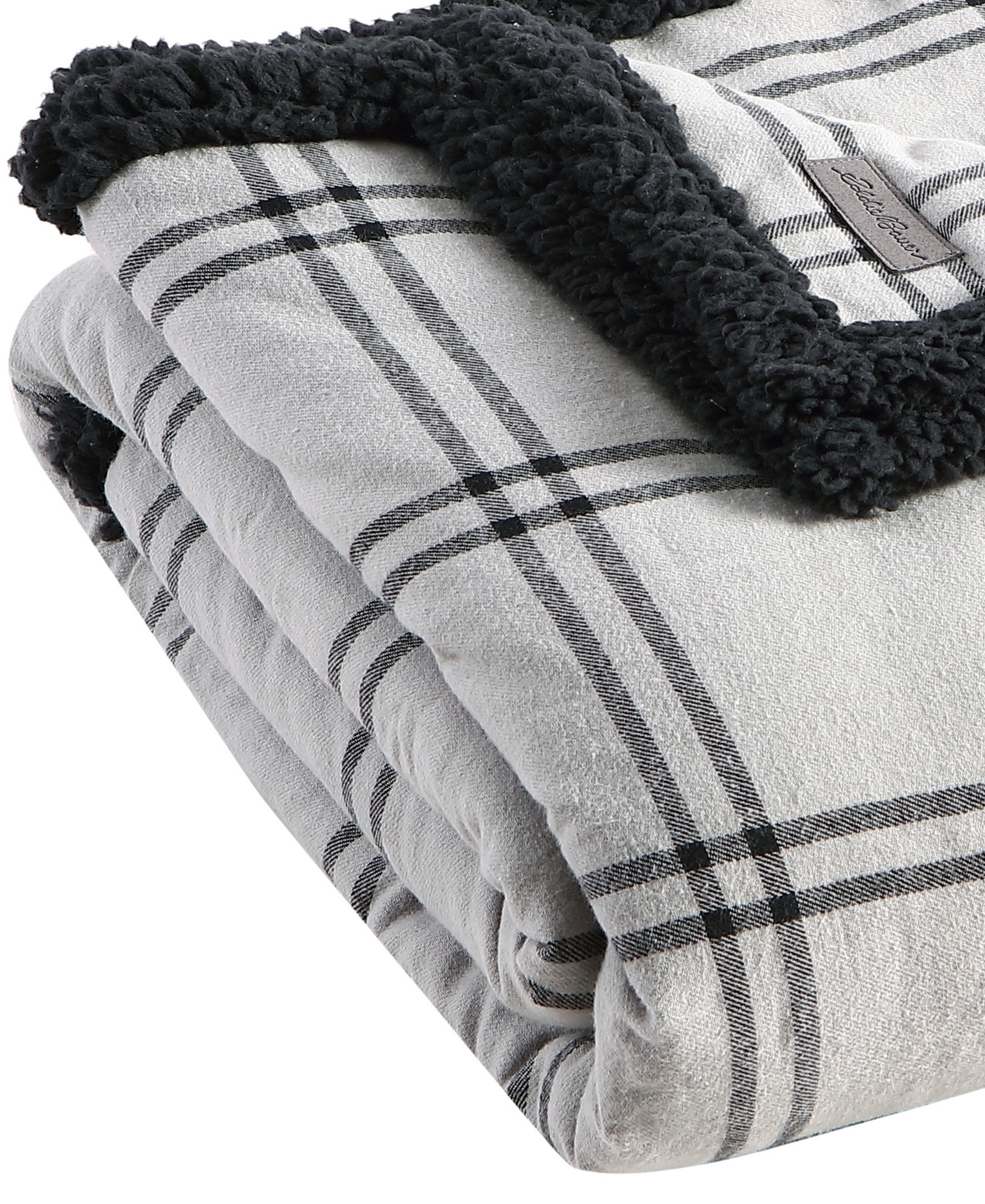 Eddie Bauer Kettle Falls Plaid Cotton Yarn Dye Flannel Reversible Throw Blanket, 60 