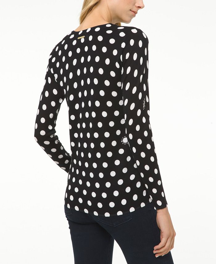 Michael Kors Dot-Print Sweater & Reviews - Sweaters - Women - Macy's