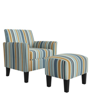 Handy Living Marquee Half Round Arm Chair and Ottoman Set