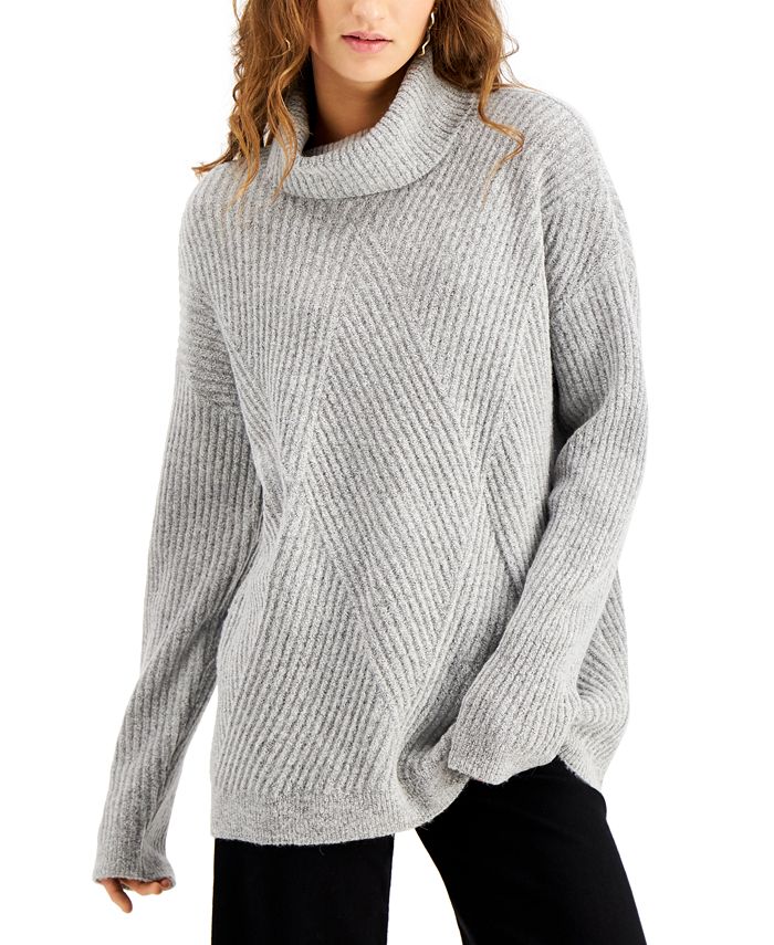 Hooked Up by IOT Juniors' Cozy-Knit Turtleneck Tunic Sweater - Macy's