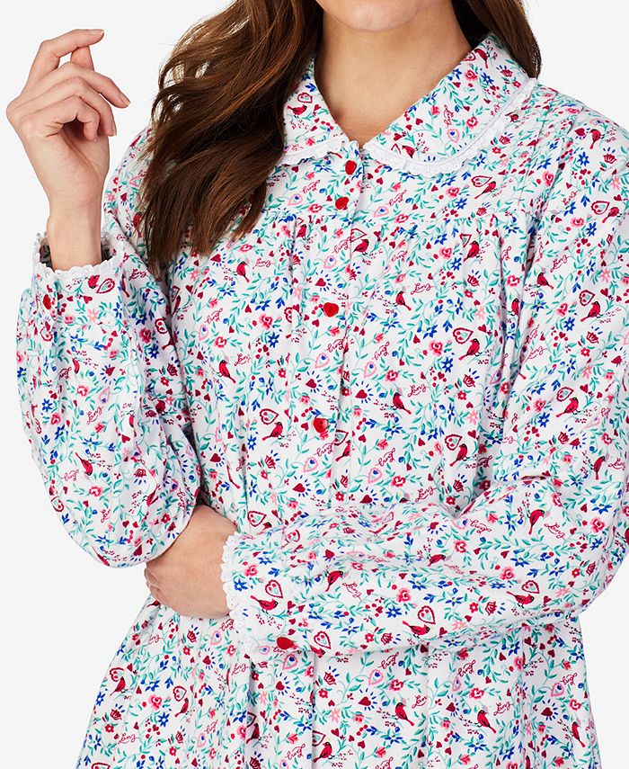 Lanz of Salzburg Cotton LaceTrim Flannel Nightgown & Reviews All