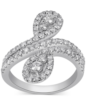 image of Diamond Twist Statement Ring (1-1/2 ct. t.w.) in 14k White Gold