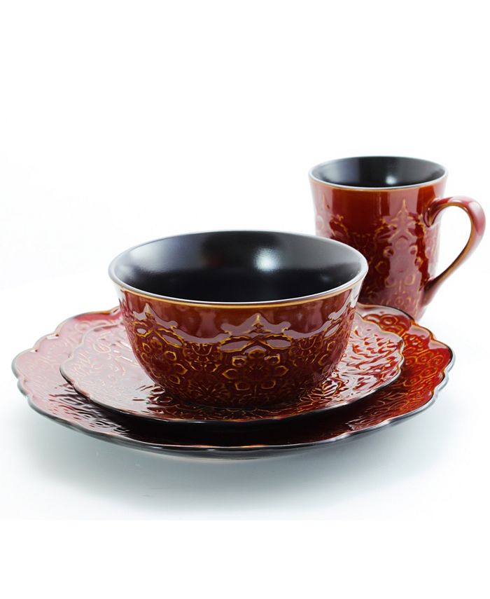 Gibson Elite Portina 16 Piece Stoneware Dinnerware Set Macy's