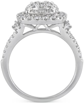 Diamond Cluster Ring (1 ct. t.w.) in 10k White Gold
