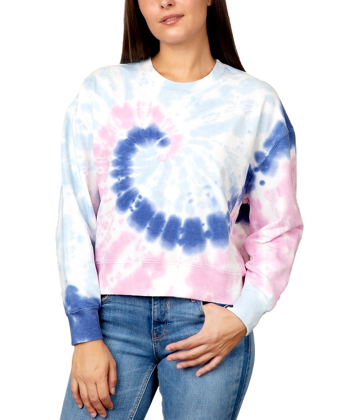 Juniors tie cheap dye sweatshirt