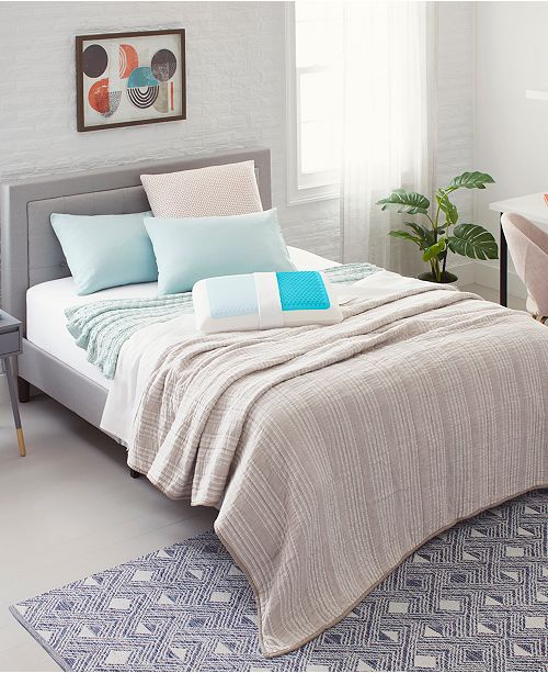 Comfort Revolution Cool Comfort Hydraluxe Pillows Gel Custom Contour Open Cell Memory Foam Reviews Pillows Bed Bath Macy S