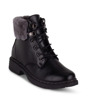 image of Wanted Women-s Winter Fuzzy Lace Up Hiker Booties Women-s Shoes