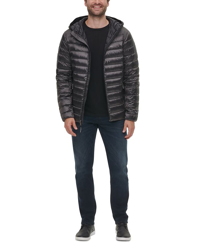 Calvin Klein Men's Hooded Packable Down Jacket, Created for Macy's