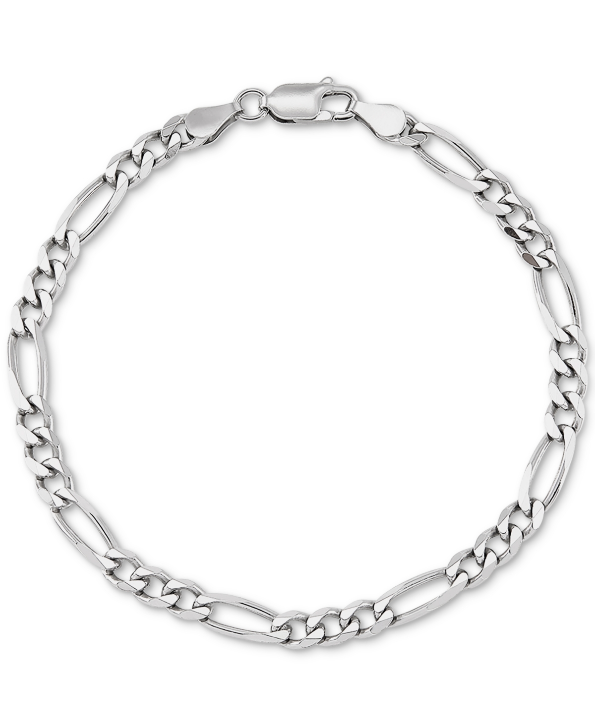 Shop Giani Bernini Figaro Link Chain Bracelet (4-1/3mm) In 18k Gold-plated Sterling Silver Or Sterling Silver, Created 