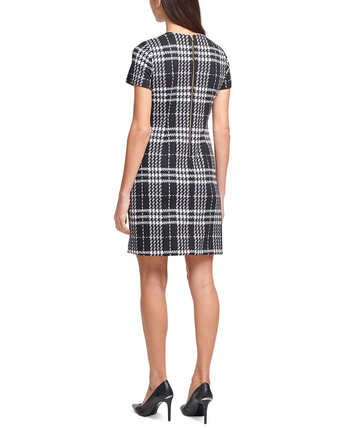 Calvin Klein Plaid Sheath Dress - Macy's