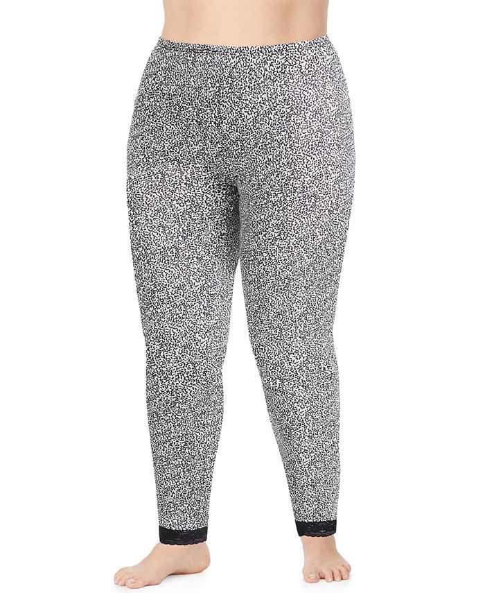 Cuddl Duds Plus Size Softwear Lace Edge Leggings Macy s