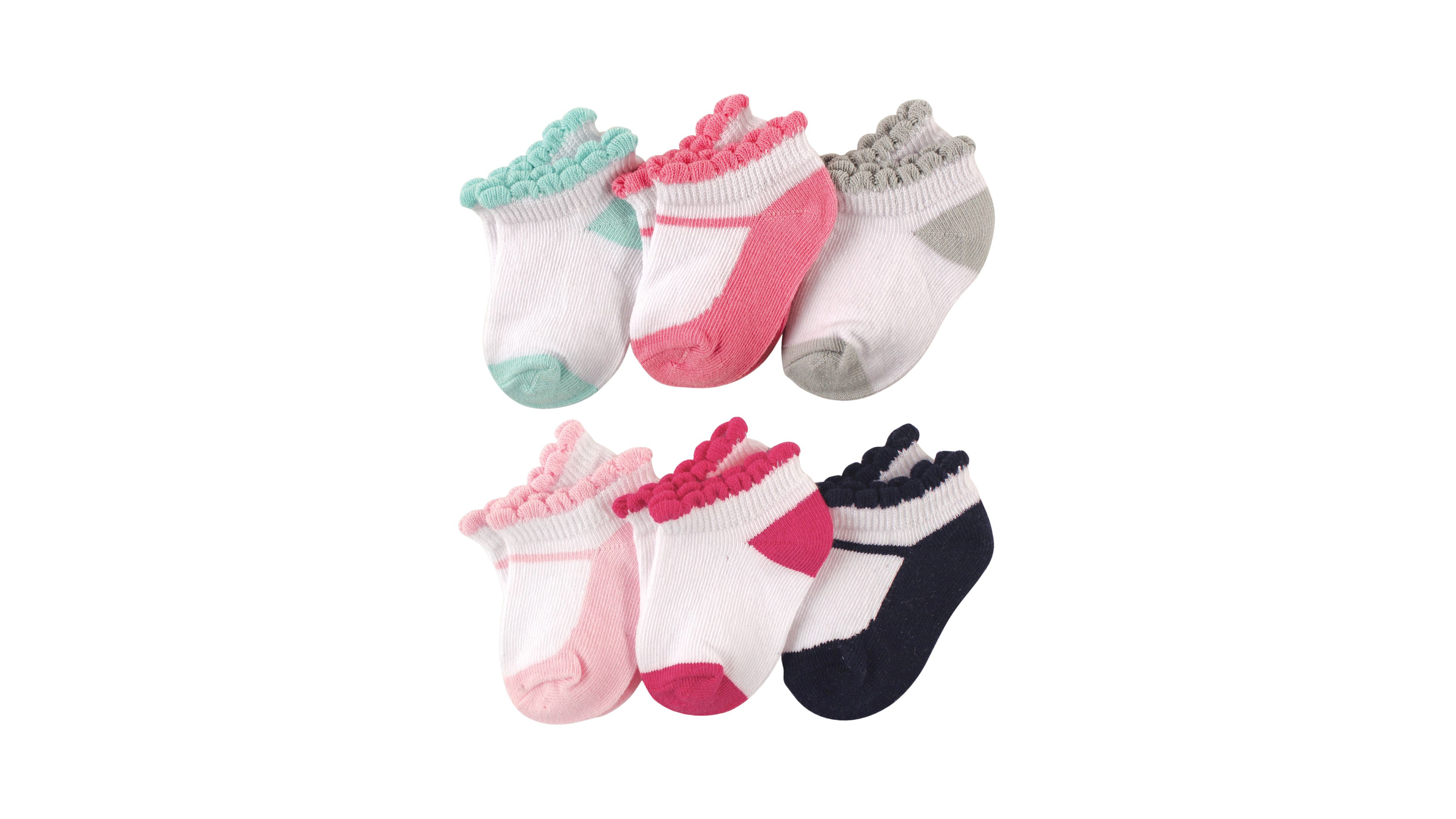 Luvable Friends Baby Girls Newborn Socks Set