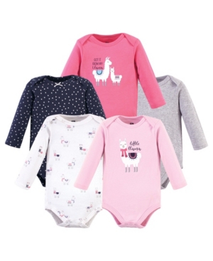 Hudson Baby Girls Little Llama Long-Sleeve Bodysuits Pack of 5