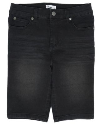black jean shorts