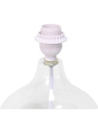 Glass Raindrop Table Lamp with Fabric Shade