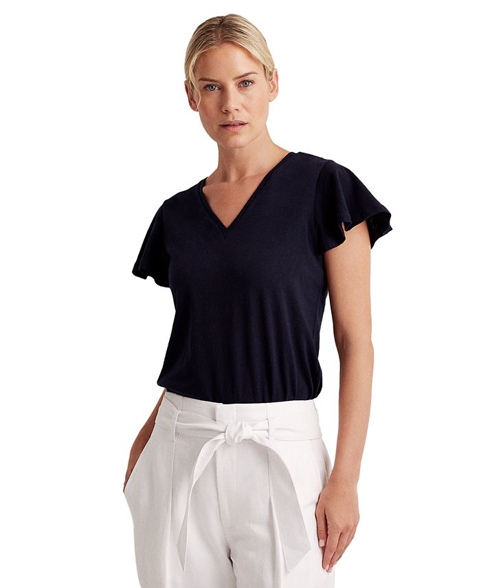 Macys flutter discount sleeve top