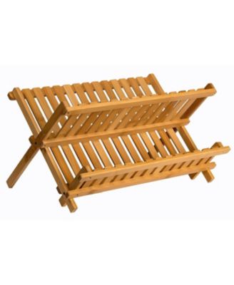 HomeIT - Bamboo Folding Compact Dish Drying Rack