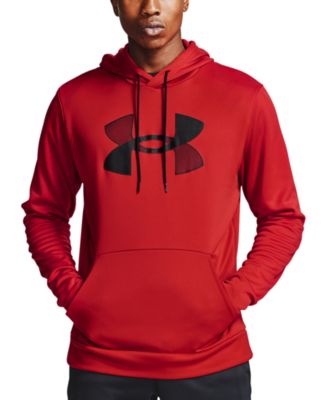 mens black and red under armour hoodie