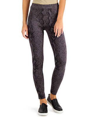 Style & Co Plus Size Snake-Print Leggings, Created for Macy's - Macy's