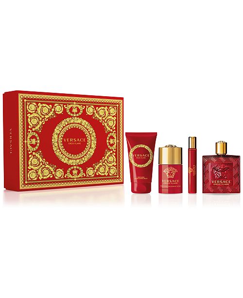 Versace Men S 4 Pc Eros Flame Eau De Parfum Gift Set Reviews All Perfume Beauty Macy S