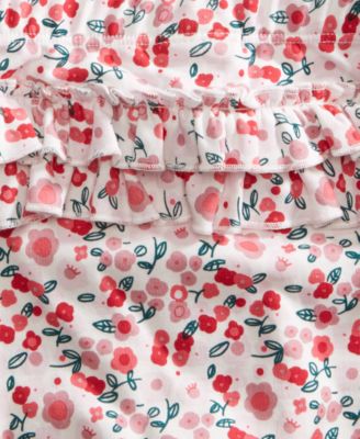 First Impressions Baby Girls Floral Ruffle Jogger Pants, Created for ...