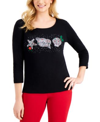 macys womens christmas tops
