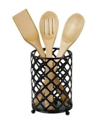 Home Basics - Wire Collection Cutlery Holder with Mesh Bottom and Non-Skid Feet