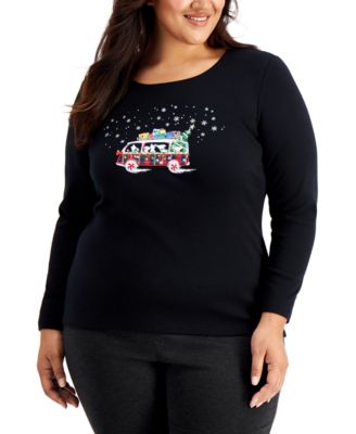 macys plus size holiday tops