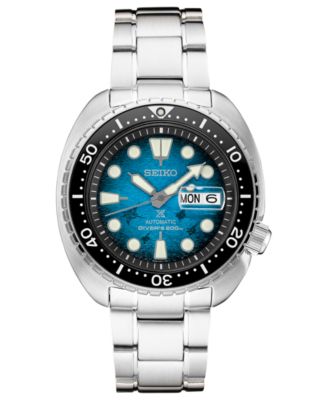 Seiko Men s Prospex Blue Manta Ray Diver Stainless Steel Bracelet Watch 45mm A Special Edition Macy s