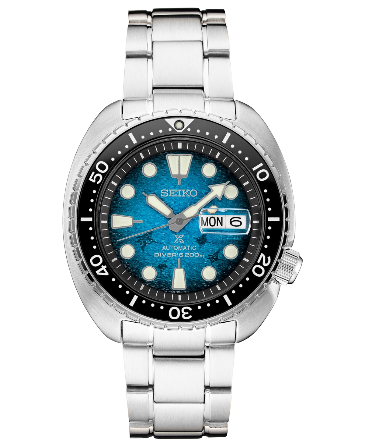 Men's Prospex Blue Manta Ray Diver Stainless Steel Bracelet Watch 45mm - A Special Edition - Blue