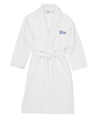 Bookman Font Turkish Cotton Embroidered His Terry Bathrobe